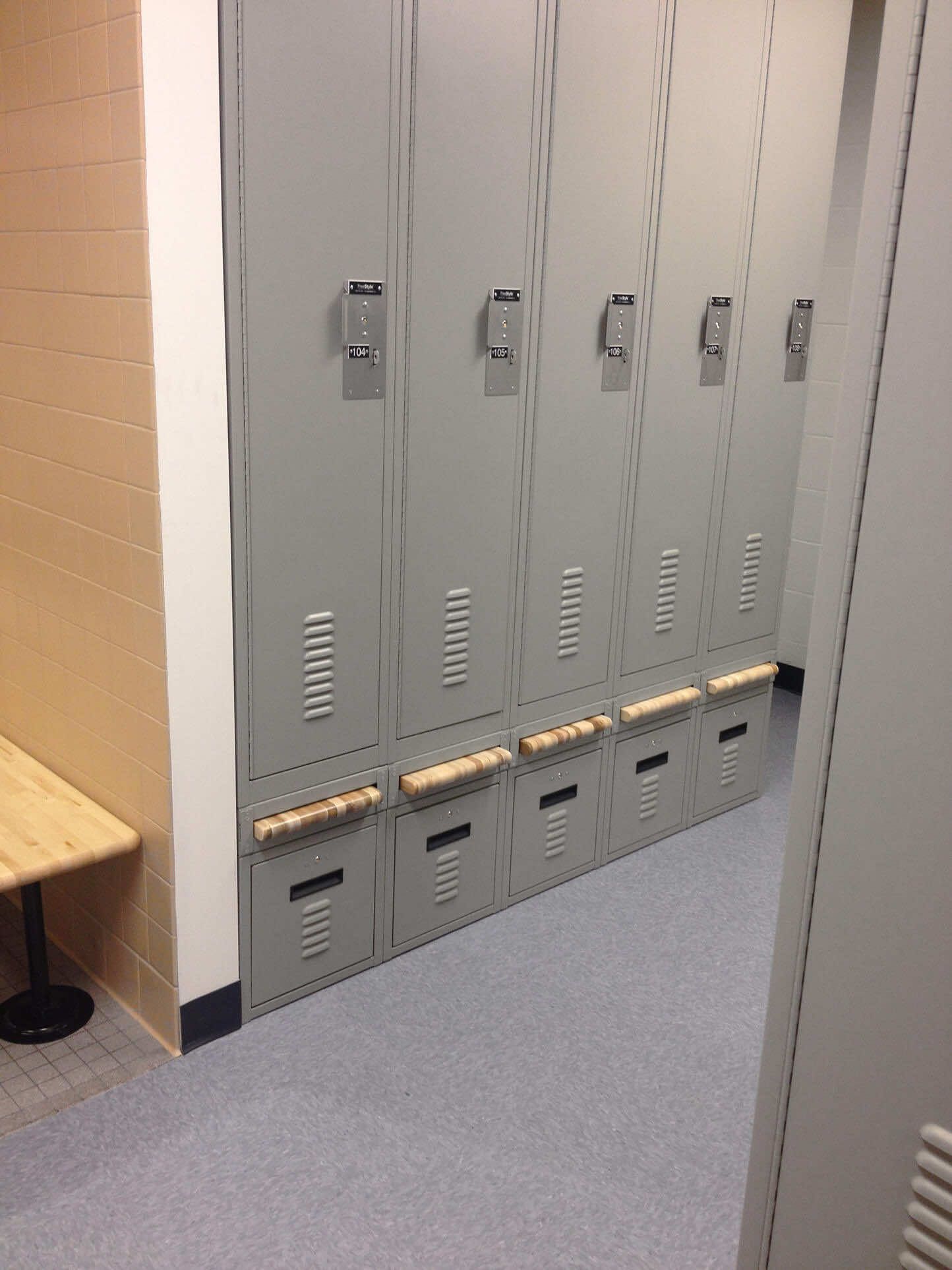 small officer locker room custom locker to optimize space