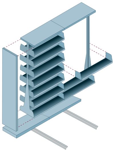 cantilever image showing exploded view of system