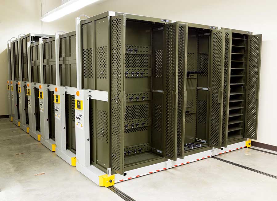 open uwr on mobile racking system