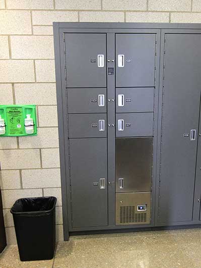 built into wall evidence lockers