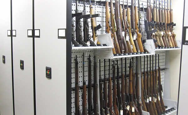 riffle and long gun evidence shelving storage solutions
