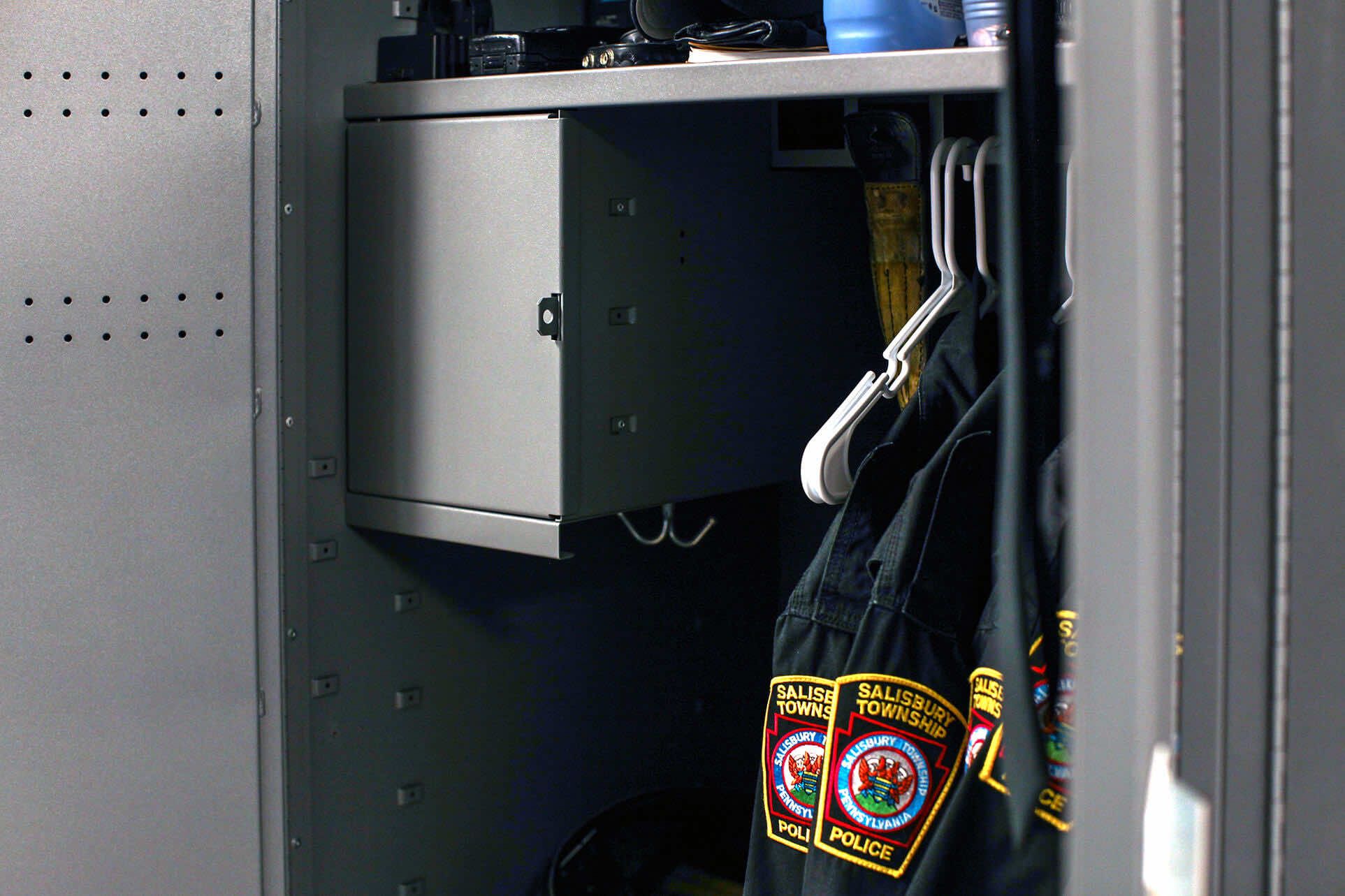 ballistic vest drawer in double door lockers
