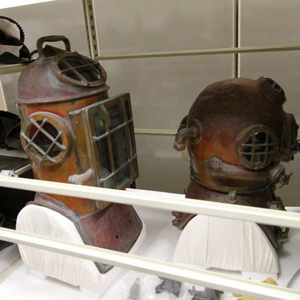 naval history collection storage - scuba gear