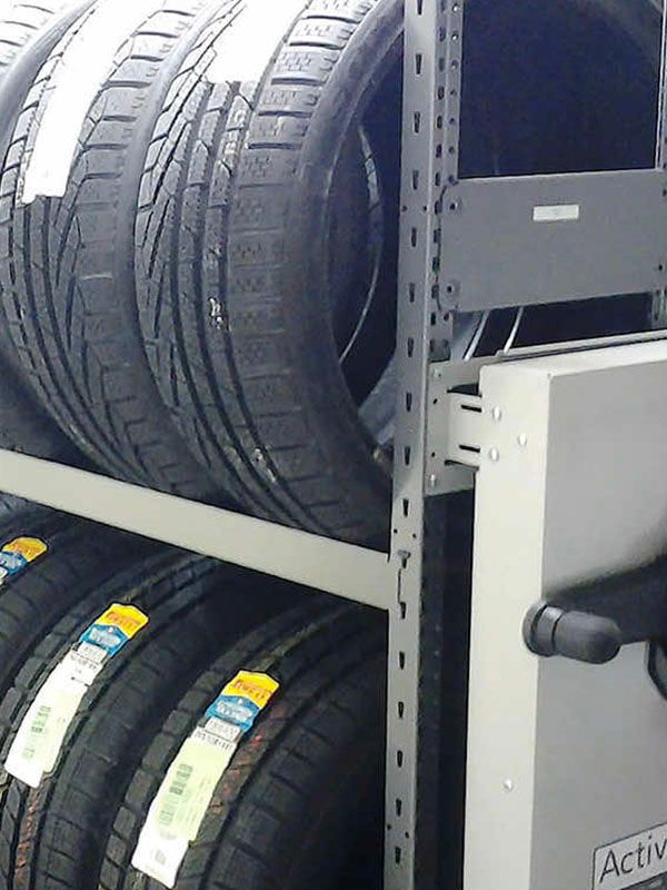 porsche dealership tire storage project