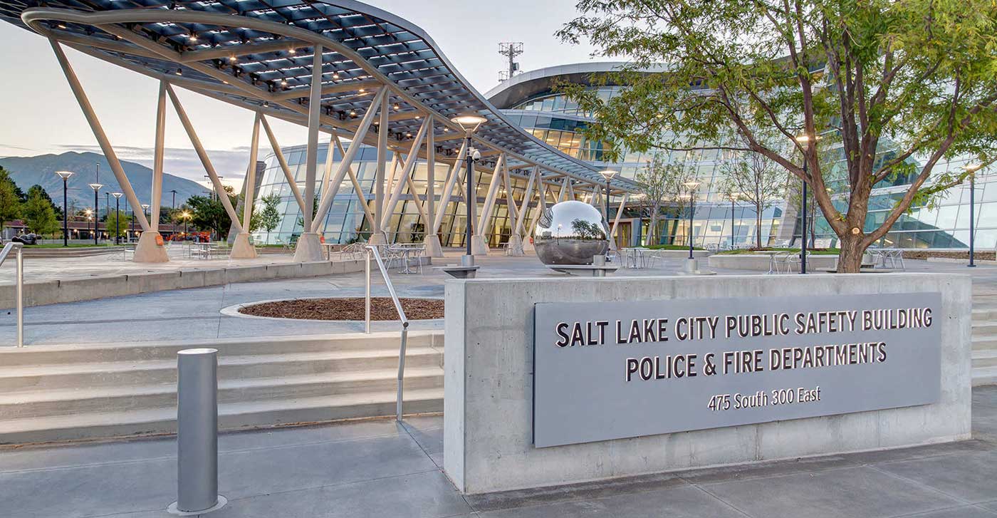 salt lake city public safety facility exterior