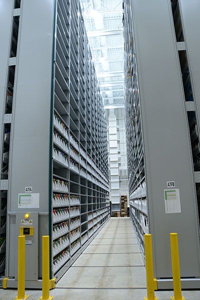 WMU off-site high-bay storage system 