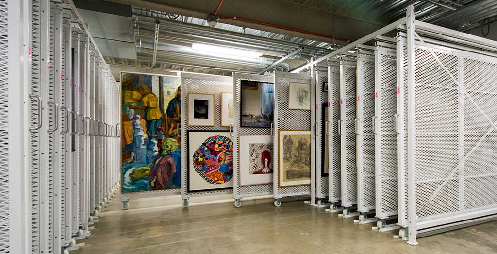 modular art rack at Wright State 