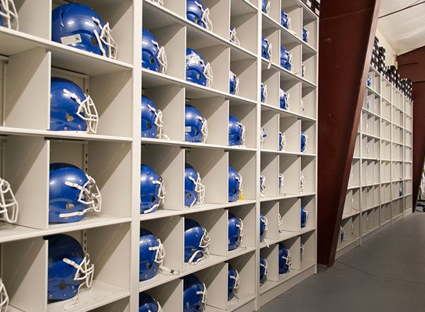 adjust shelving for helmet cubbie storage