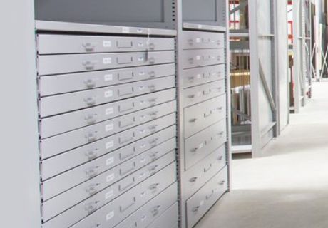 archival shelves drawers