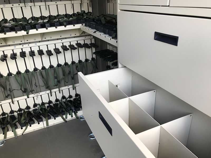 cabinet drawer within Tricon UEWSS storage container