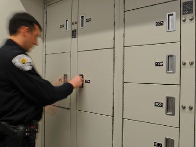 campus secuirty evidence lockers