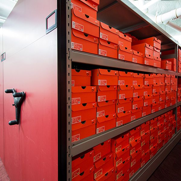 college sports athletic shoe storage