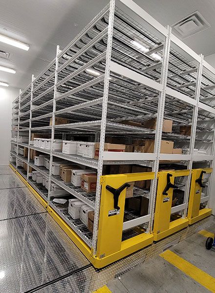 compact cold storage shelving systems
