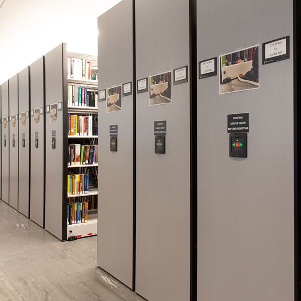 compact university shelving powered systems