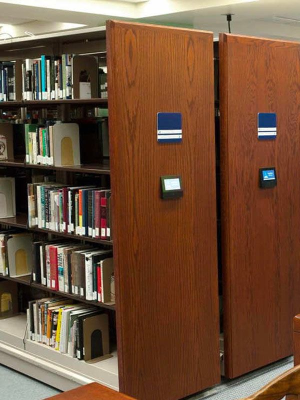 compact library storage to free up for makerspace