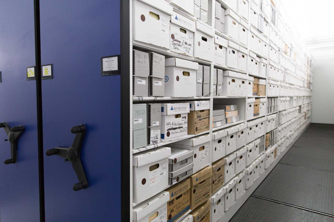 corporate museum archival storage spacesaver compactors