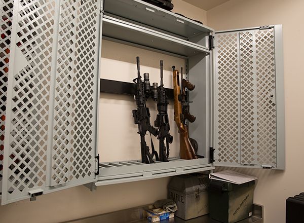 courthouse secure weapon locker