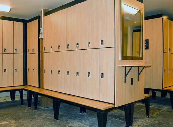 custom configured locker room locker
