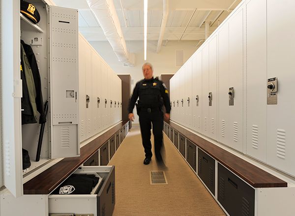custom police officer locker room designs