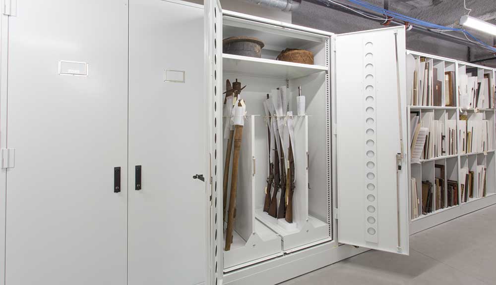 Museum collection in Spacesaver 920 Series Preservation cabinets