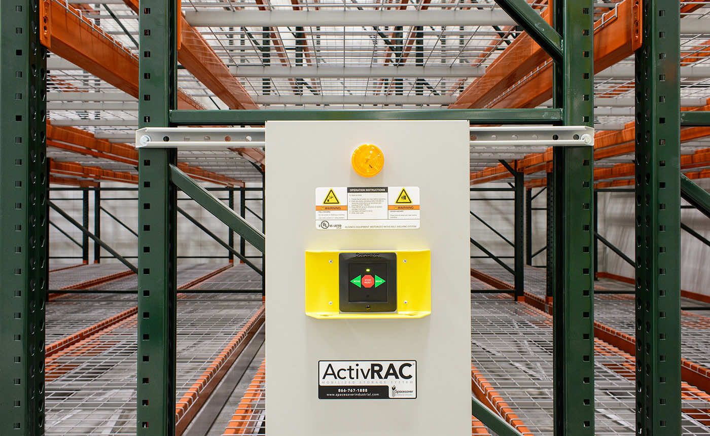 ActivRAC mobile storage system in freezer warehouse