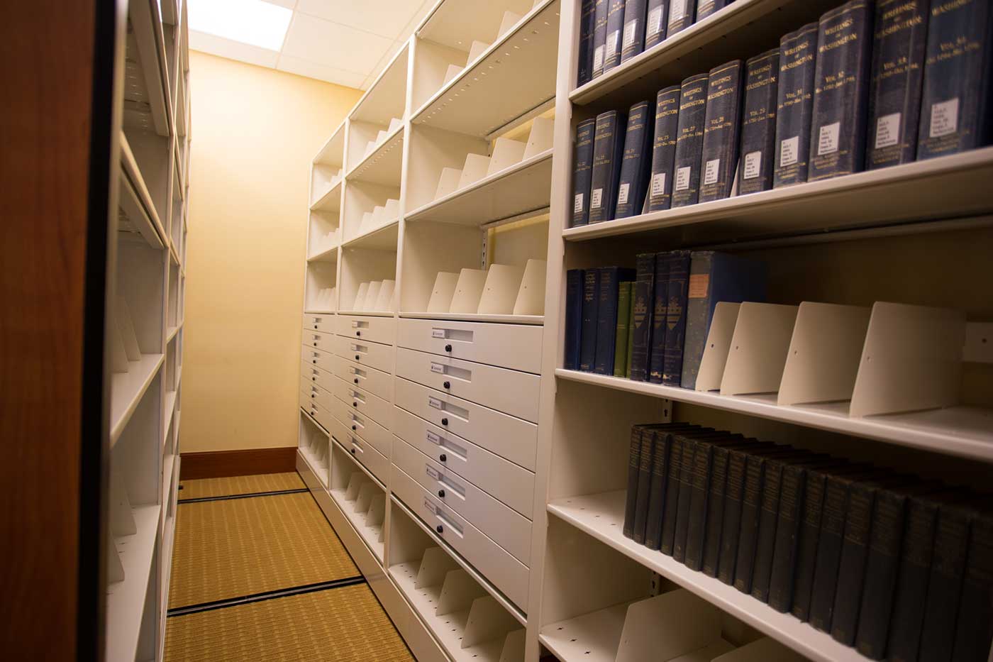 custom collection storage configurations at george washington library