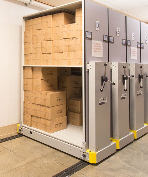 healthcare mobile shelving systems