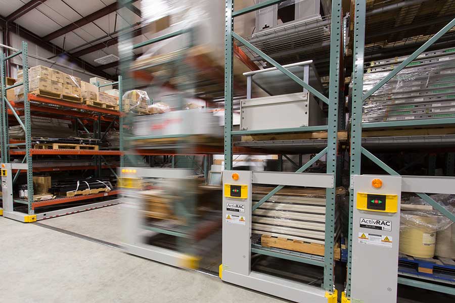 heavy duty ActivRAC system holding pallet racking 