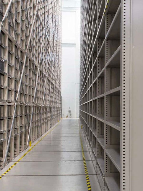 high-bay shelving library transformation