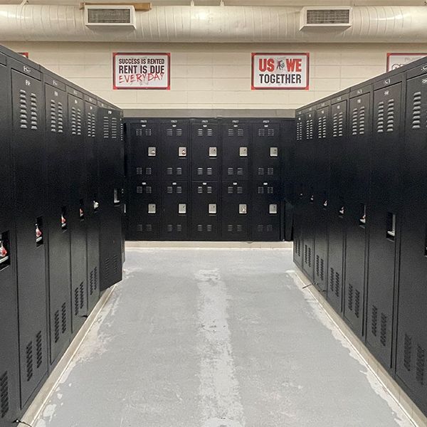 high school athletic locker room design
