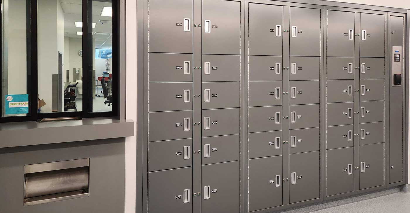 hospital secure pass-through lockers