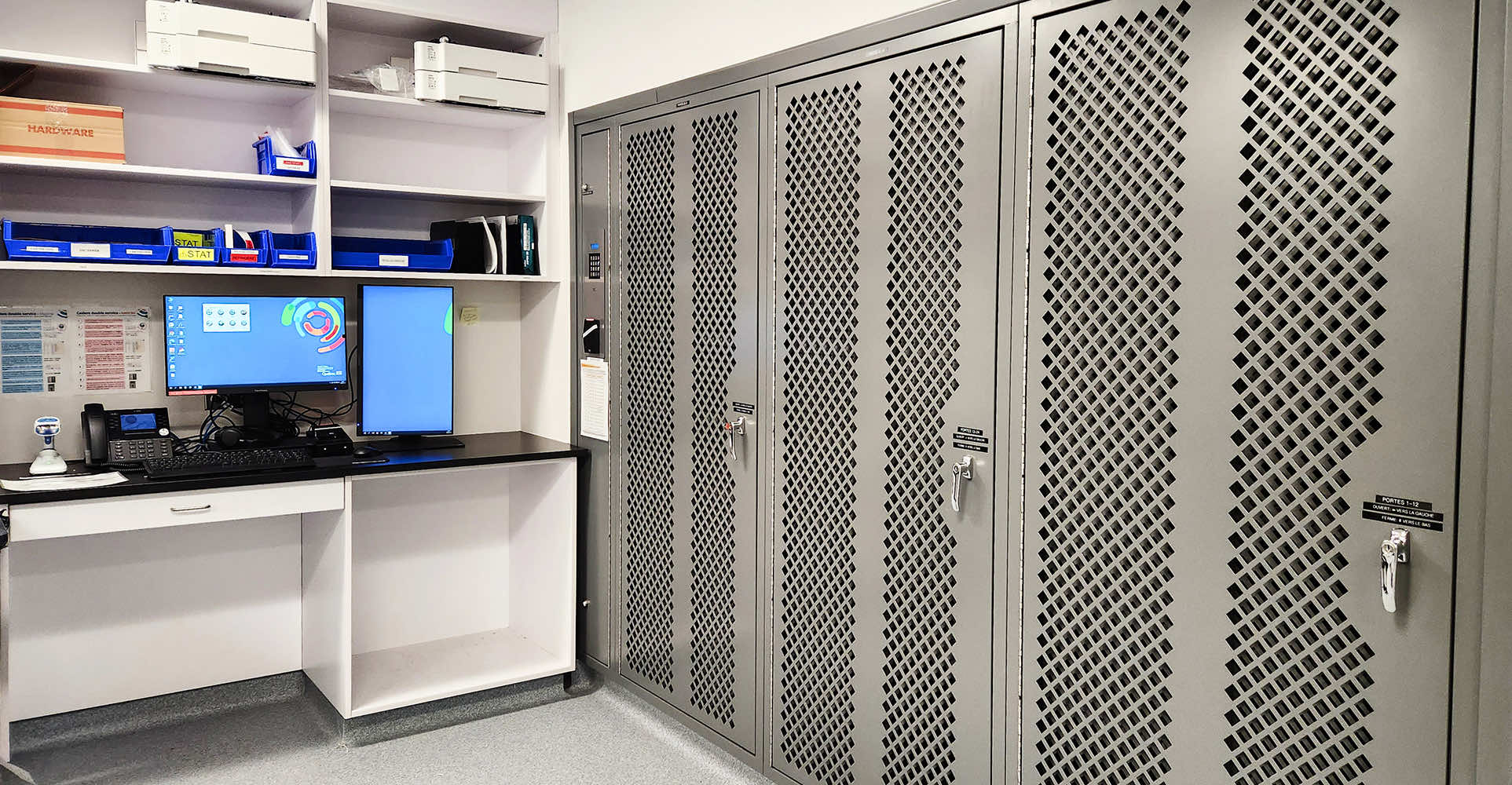 secure hospital supply room lockers