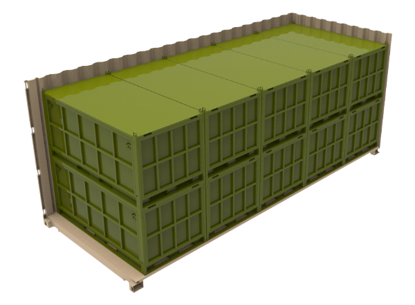 intermodal transport military metal crate