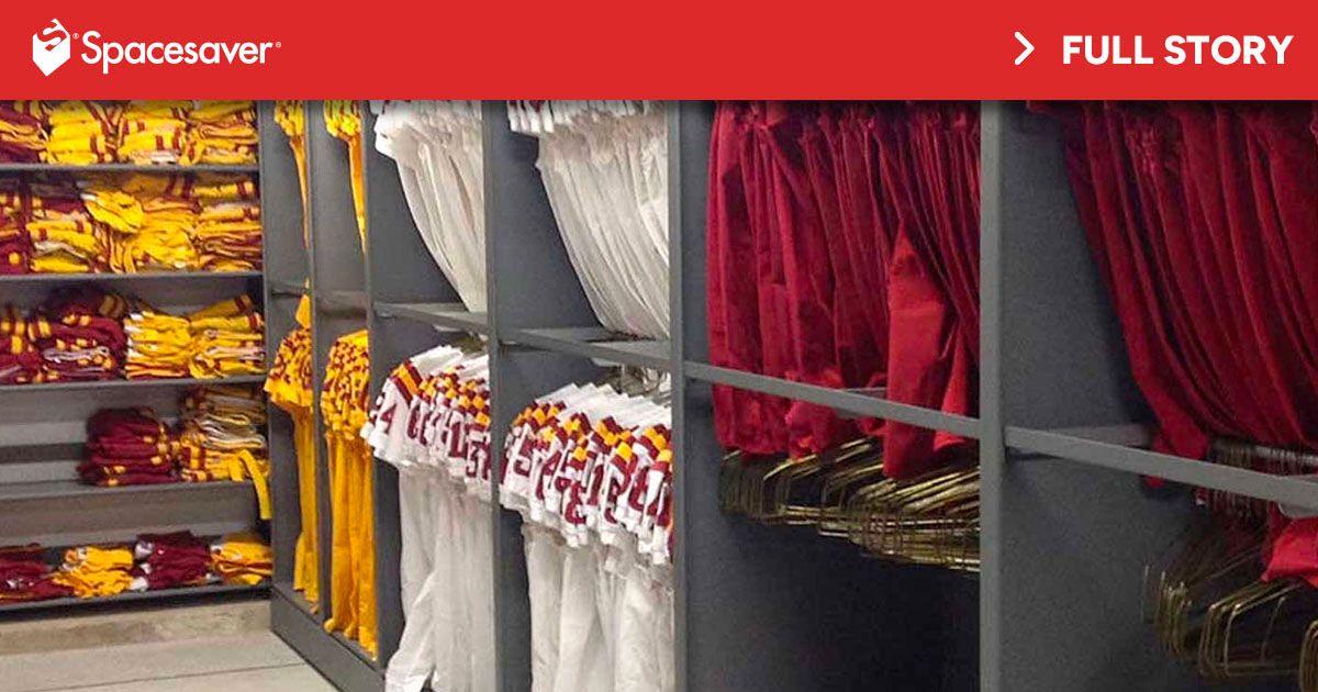 College Athletics Football Equipment Storage Room