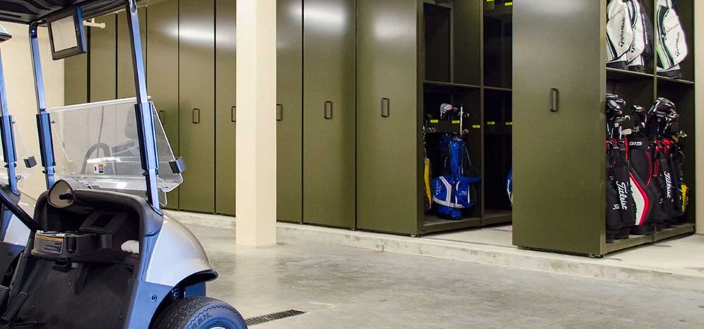 golf bag equipment storage system