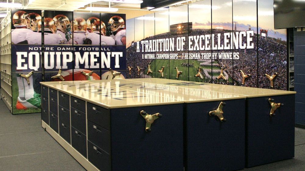 spacesaver collegiate sports storage solutions