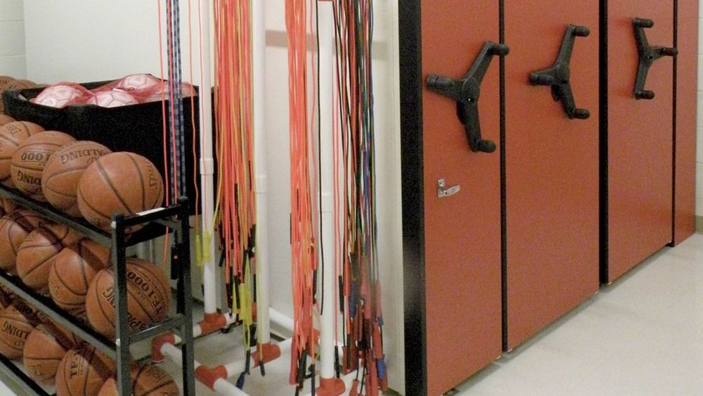 spacesaver K12 athletic storage solutions