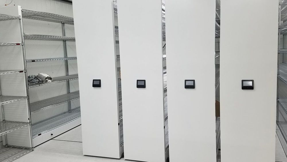 spacesaver healthcare pharma manufacturing storage