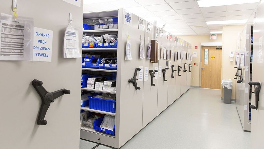 spacesaver healthcare sterile supply storage
