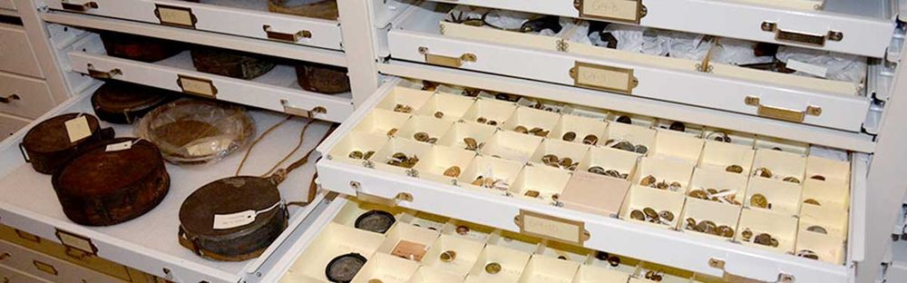 museum drawers trays steel shelving