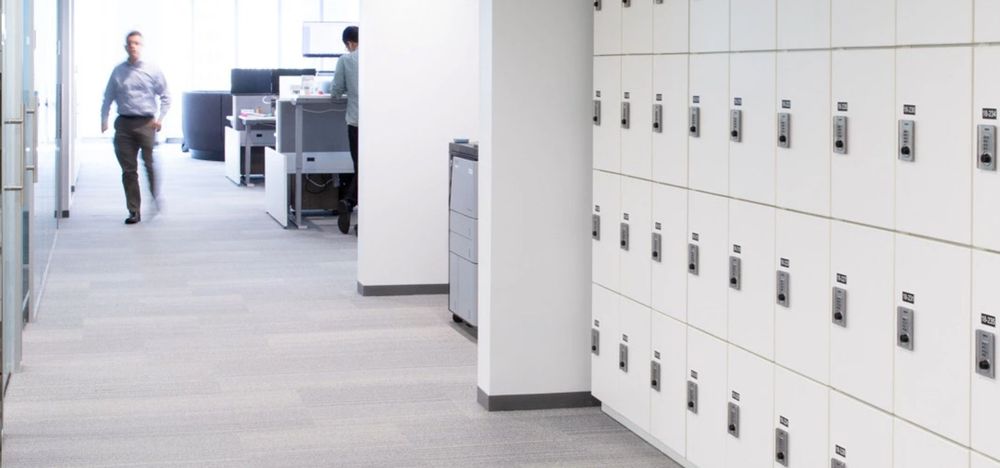 touchless workplace employee lockers