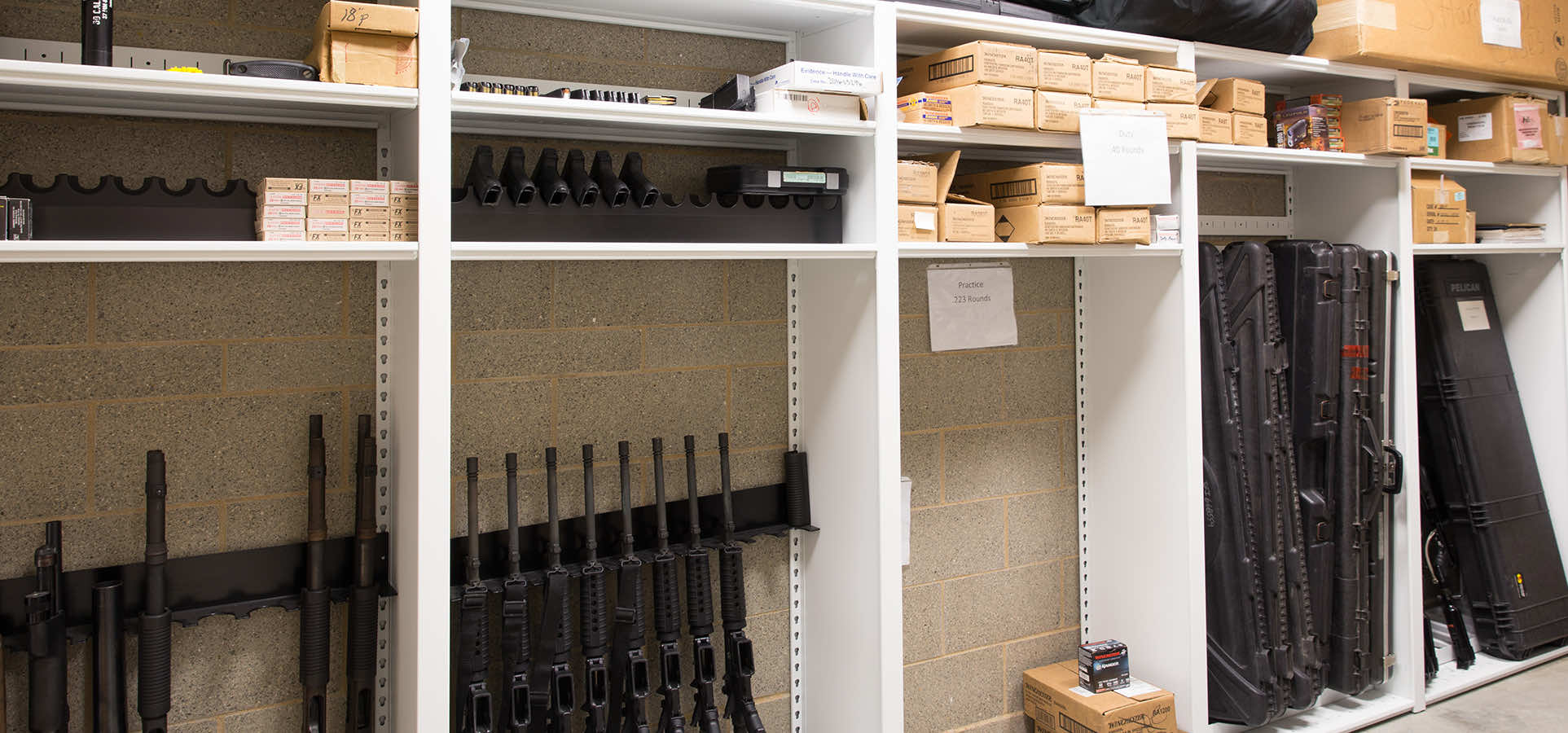 law enforcement facility design weapon storage