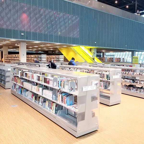 library flexible moving book shelving