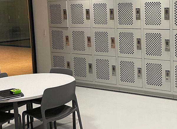library maker space with day use lockers