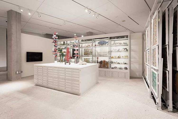 archival flat file cabinet housing art