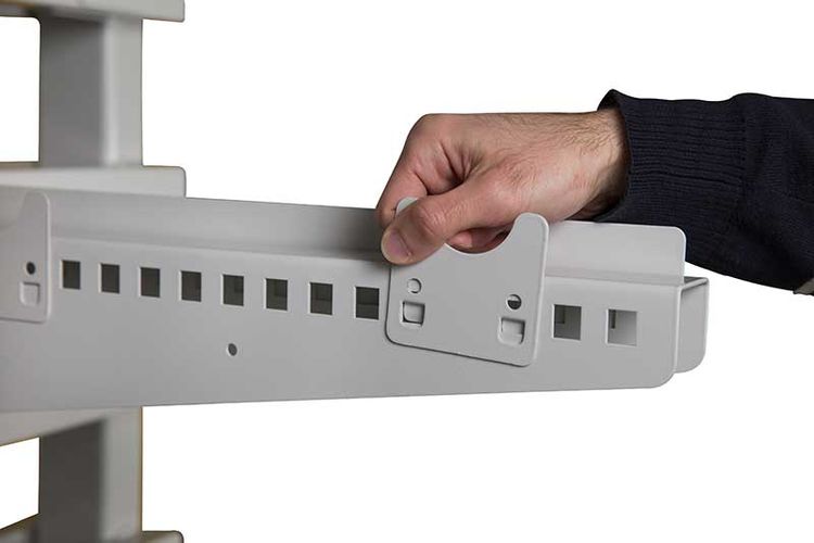 rolled textile cantilever rack arm
