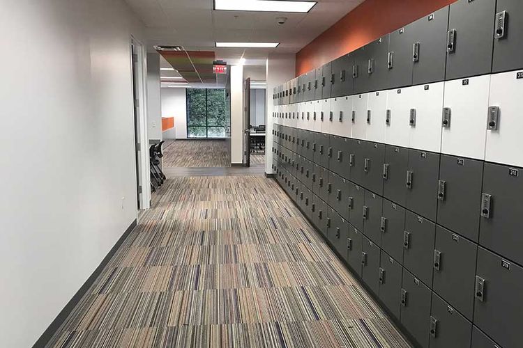 day use locker wall