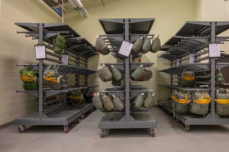 parachute storage carts
