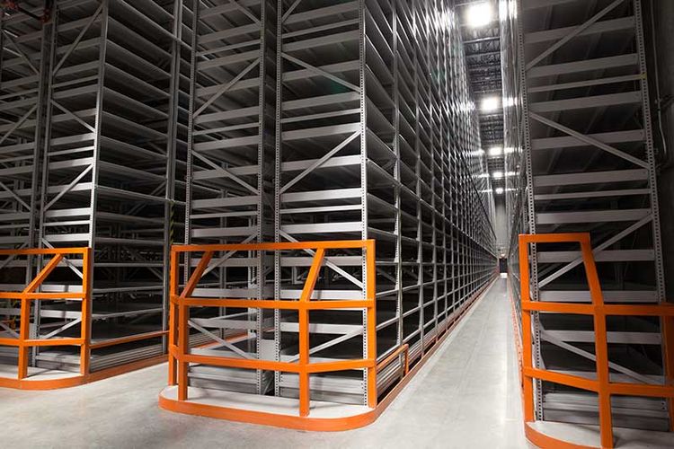 austin university highbay static shelving storage