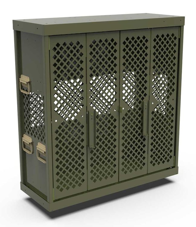 single universal weapon rack with handels